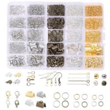 Image of Jewellery Making Kit Findings Repair Set Tools Starter Earrings Necklace In Box