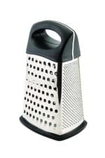 Image of Box Grater Heavy Duty 4 Sided Black Plastic and Stainless Steel