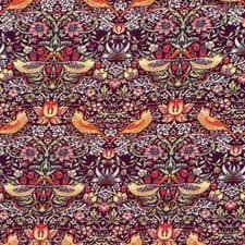 Image of William Morris Strawberry Thief Damson Purple Tablecloth Various Size