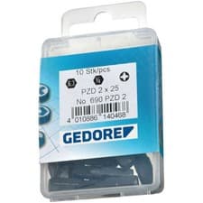 Image of Gedore 6541400 Screwdriver Bit 1/4" value pack 10 Pieces PH 2 L