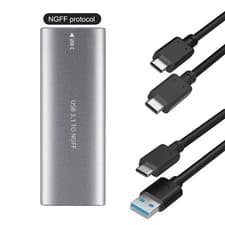 Image of M.2 NGFF SSD Enclosure SATA to USB 3.1 Type-C Case Converter Adapter