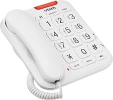 Image of VTech CL1100 Corded Landline Phone with Big Buttons, Visual Ring Indicator, Spea