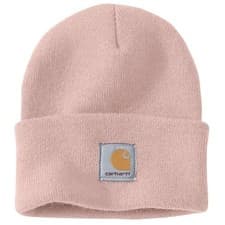 Image of Carhartt A18 Knit Cuffed Beanie, Pink Acrylic Watch Hat, Unisex, One Size