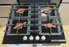 Image of Bosch Series 4 PNP6B6K40 60cm 4 Burner Gas on Glass Gas Hob - BOSCH Warrany