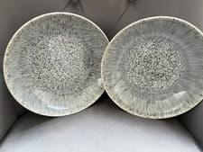 Image of Denby Halo Speckle Coupe Dinner Plates Set Of 2 .