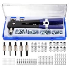 Image of 160PCS Threaded Nut Riveter Gun M3-M8 Insert Tool Riveter Rivnut Nutsert Kit Set