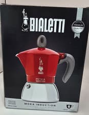 Image of Bialetti Moka Induction 6 Cup Espresso Maker - Red (965360)