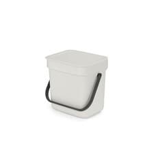 Image of Kitchen Countertop Compost Bin XS 0.8 Gal 3L Light Gray Food Scraps Box