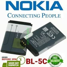 Image of GENUINE BL-5C BATTERY 1020mAh FOR NOKIA 106 1100 1600 2300 6230 6630 UK STOCK