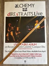 Image of VINTAGE POSTER: DIRE STRAITS Alchemy Live (Original In Store Poster 1983)