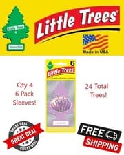 Image of Little Trees 60435 Lavender Scent Hanging Multi Purpose Air Freshener - 24 Pack!