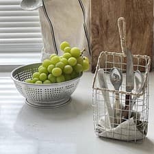 Image of Hanging Storage Basket Space Saving Hook Storage Rack Nordic Basket Holder