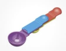 Image of 2x Kitchen Craft Colourworks Measuring Spoons Set, Assorted - 5 Piece