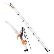 Image of VonHaus Telescopic Tree Pruner & Lopper 5.3m, Long Reach Extendable Pole Saw