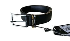 Image of Armani Exchange Mens Black Smart Leather Belt Mens Size UK 32" Waist 