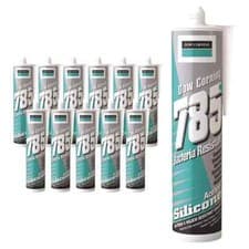 Image of 12 DOWSIL WHITE 785 SILICONE SEALANT BACTERIA RESISTANT BATHROOM