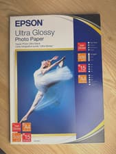 Image of Epson Ultra Glossy Photo Paper A4 S041927 - 9 Sheets of 15