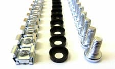 Image of M6 Cage Nuts Bolts & Washers 1-1000pcs - Black/Silver - 19" Data Rack Fixings