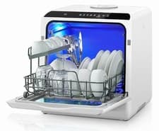 Image of FOHERE  Table Top Dishwasher, Mini Countertop Dishwasher W/ 6 Programs, NEW...