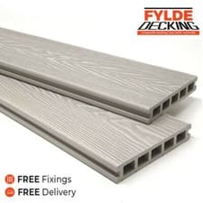 Image of 4.8m Composite WPC Decking Boards - Deep Embossed Woodgrain Plastic Boards
