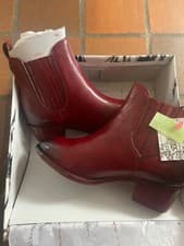 Image of Moda in Pelle Maralaina Red Leather Ankle Boot Size 5 eu 38 NEW BOXED RRP £140