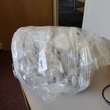 Image of 10m x Pack of 10 CAT6 RJ45 Ethernet Cable Network LAN Patch Lead White - NEW