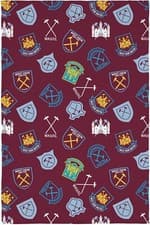 Image of West Ham United Crest Fleece Blanket Throw