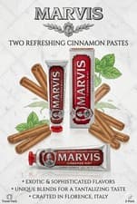 Image of 2 Pcs Marvis Cinnamon Mint Toothpaste, 85 ml  Sensational Flavoured Toothpaste 