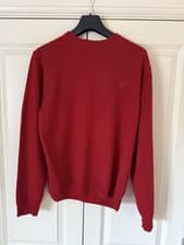 Image of GANT Lambswool Crew Jumper, LT Weight, Red, Medium, Brand New