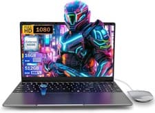 Image of 15.6inch Laptop 16GB DDR4 512GB SSD Quad Core N95 Processor 1080p Notebook