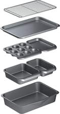 Image of MasterClass MCSPSBAKE7PC Smart Space 7 Piece Stackable Bakeware Set with Non 2lb