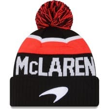 Image of New Era Mens KNIT MEDIUM Mclaren Racing Beanie - Black - One Size 60684621-OSFM