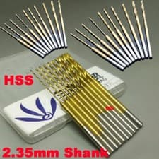 Image of 2.35mm Shank HSS Gold Cobalt Twrist Drill Bit Jobber For Hard Stainless Drilling