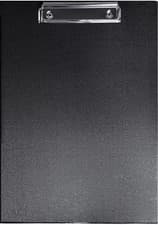 Image of A4 FOOLSCAP CLIPBOARD Black Red Blue PVC CLIP BOARD Filing PVC