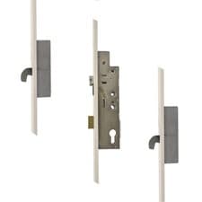 Image of FULLEX Crimebeater 44mm Lever Operated Latch & Deadbolt Twin Spindle - 2 Hook -