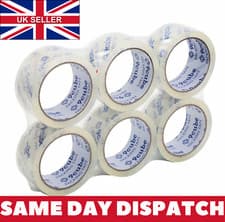 Image of CRYSTAL CLEAR Sellotape Strong Packing Parcel Box Packaging Sticky Tape