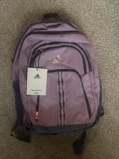 Image of NEW Adidas Large Backpack Laptop Storage Gray Purple Rose Gold Loadspring Straps