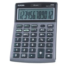 Image of Aurora Grey/Black 12-Digit Semi-Desk Calculator DT661 +Free Next Day Delivery