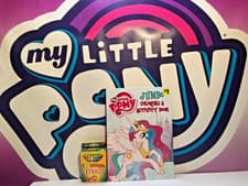 Image of My Little Pony bendon Jumbo Coloring and Activity Book 24 Crayola Crayon Bundle