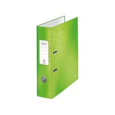 Image of Leitz 180 WOW Lever Arch File Stationery A4 80mm Green (Pack Of 10) 10050054