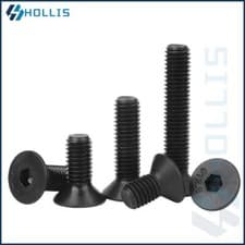 Image of M3 COUNTERSUNK SOCKET SCREWS CSK HEX ALLEN KEY BOLTS BLACK HIGH TENSILE 12.9
