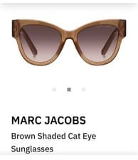 Image of MARC JACOBS Brown Shaded Cat Eye Sunglasses new