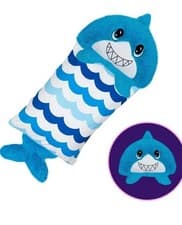 Image of Fluff-A-Luff Pets Happy Snap On Pillowcase Standard Nappers Blue Shark