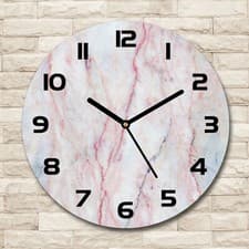 Image of Glass Wall Clock fi 30 cm Marble