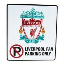 Image of Liverpool Football Club LFC Official - Fan Parking Only Metal Sign Wall Art