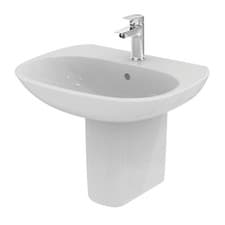 Image of Ideal Standard Tesi Basin and Semi Pedestal 500mm Wide 1 Tap Hole