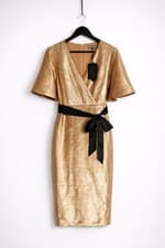 Image of BIBA SEQUIN Dress - UK12 - Gold - New With Tag’s -Women’s