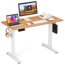 Image of 120 x 60cm Height Adjustable Desk Electric Standing Desk Home Office Natural