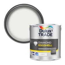 Image of Durable Emulsion Paint - Dulux Trade Diamond Eggshell Pure Brilliant White 2.5L