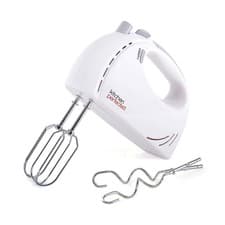 Image of Electric Hand Mixer 200W 5 Speeds Turbo Whisk Beaters Dough Hooks